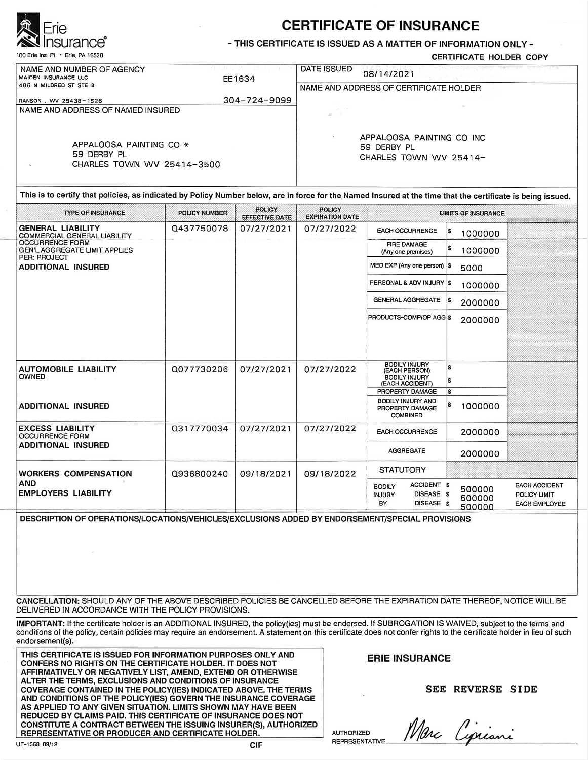 210814-coi-appaloosa Appaloosa-Insurance